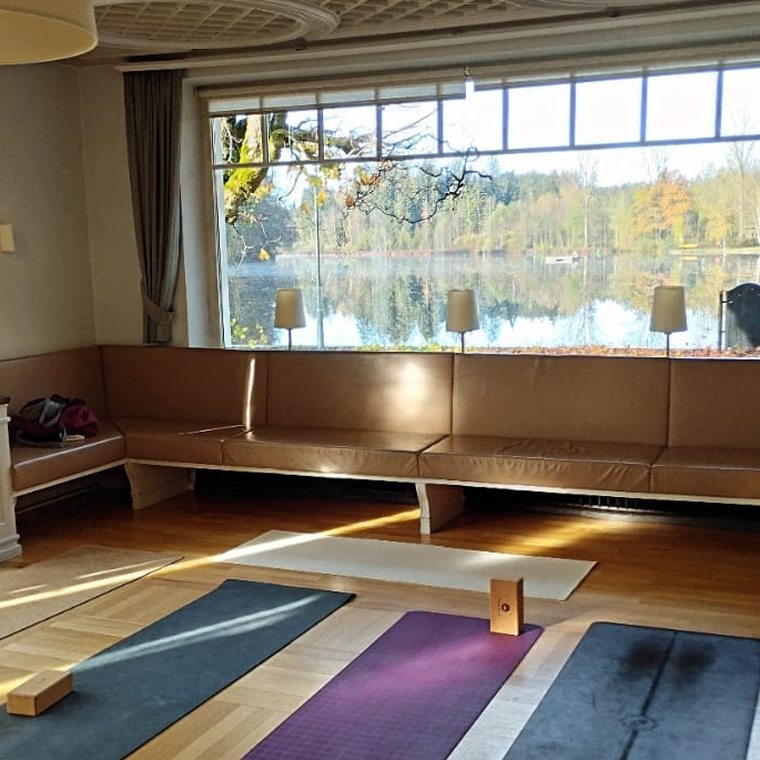 Waldseehotel Lindenberg Yogaraum mit Ausblick auf Waldsee