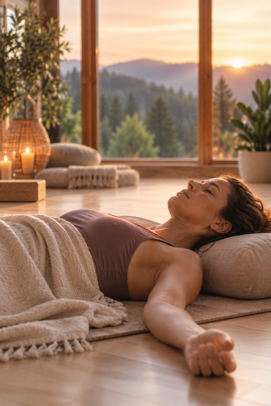 Yoga Dance Flow Retreat Teilnehmerin in Shavasana